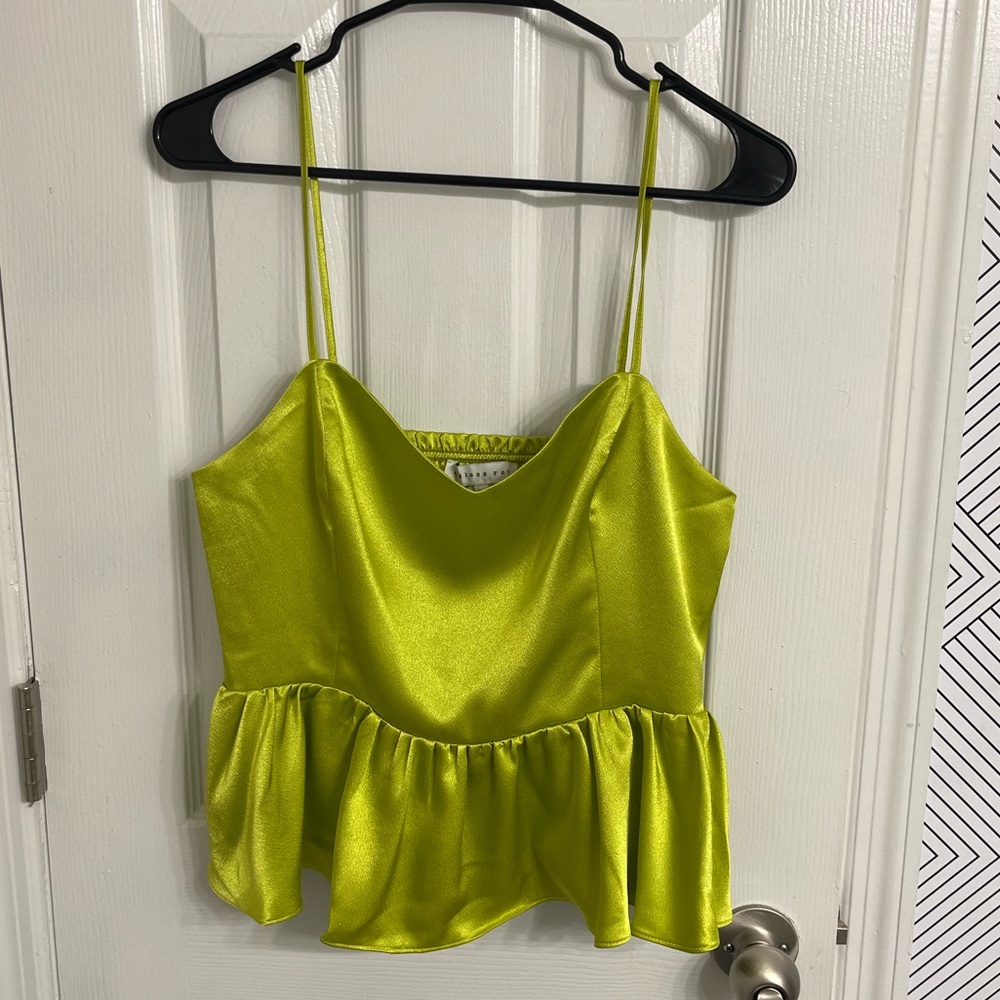 Chartreuse Blouse. Size Large. Never Worn.